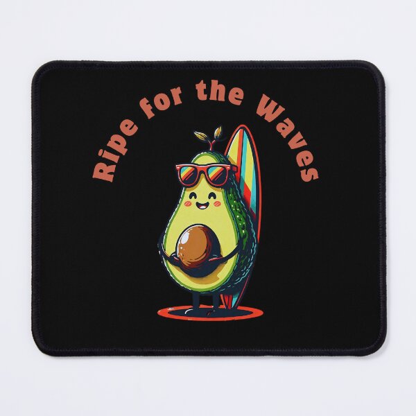 Item preview, Ripe for the Waves – Cute Kawaii Surfing Avocado designed and sold by Dino-Lune.