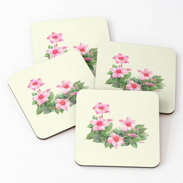 Item preview, Watercolor illustration of Mandevilla designed and sold by minsillust.