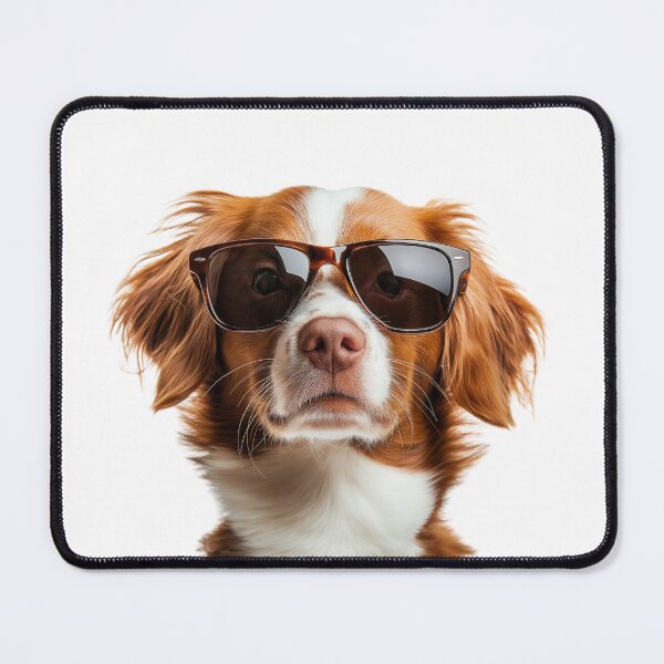 Item preview, Funny cool Brittany Spaniel Dog wearing sunglasses designed and sold by LazyOwlStore.