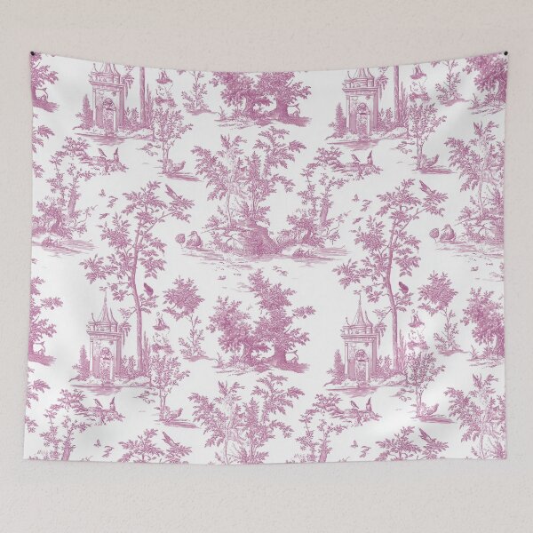 Item preview, Pink Vintage Print - Pink Toile - Bohemian Print designed and sold by DreamersPlan.