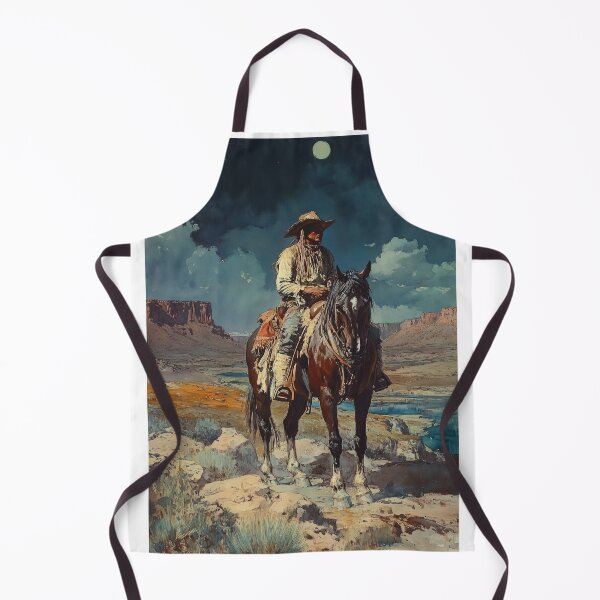 Item preview, Western world 2. Original watercolour artwork. American Indigenous cowboy western painting. Digital art Print. Poster. Home Decor. designed and sold by organicflowart.