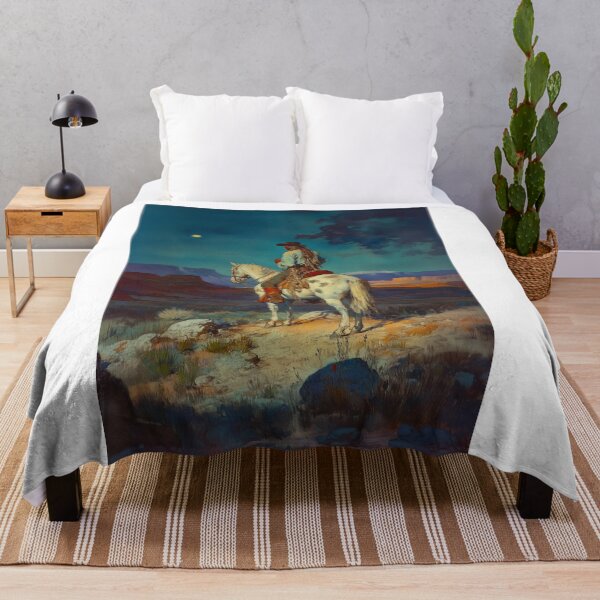 Item preview, Western world 3. Original watercolour artwork. American Indigenous cowboy western painting. Digital art Print. Poster. Home Decor. designed and sold by organicflowart.