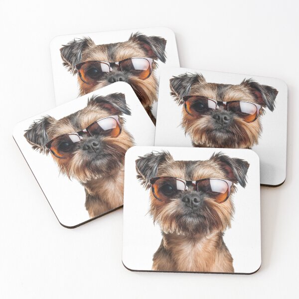 Item preview, Funny cool Brussels Griffon Dog wearing sunglasses designed and sold by LazyOwlStore.