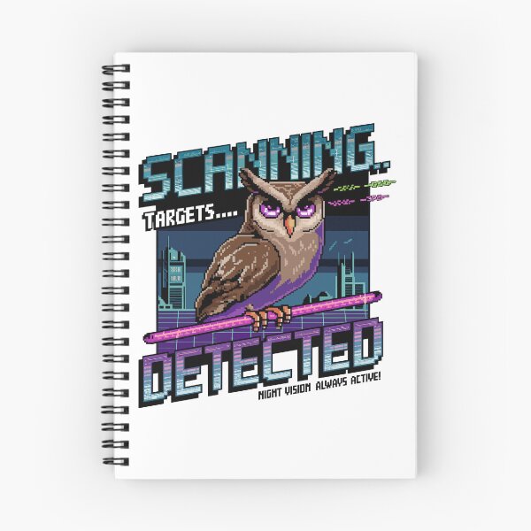 Item preview, Cyber Owl Surveillance Pixel Art – Scanning Targets Detected designed and sold by NaturePixel.