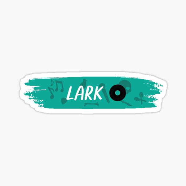 Vista previa del artículo con la obra «Cuero y Alondra, etiqueta de nombre Lark», diseñado y vendido por Luisaisreading.
