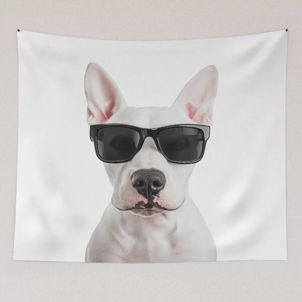 Item preview, Funny cool Bull Terrier Dog wearing sunglasses designed and sold by LazyOwlStore.