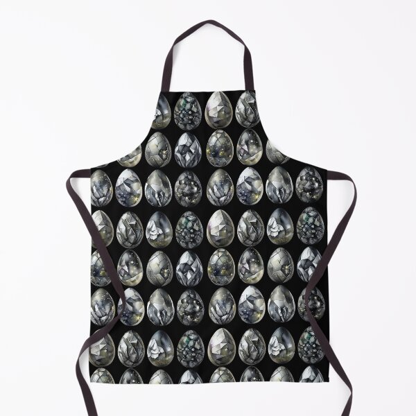 Item preview, Watercolor eggs with a monochrome crystal pattern designed and sold by PrettyDecor.