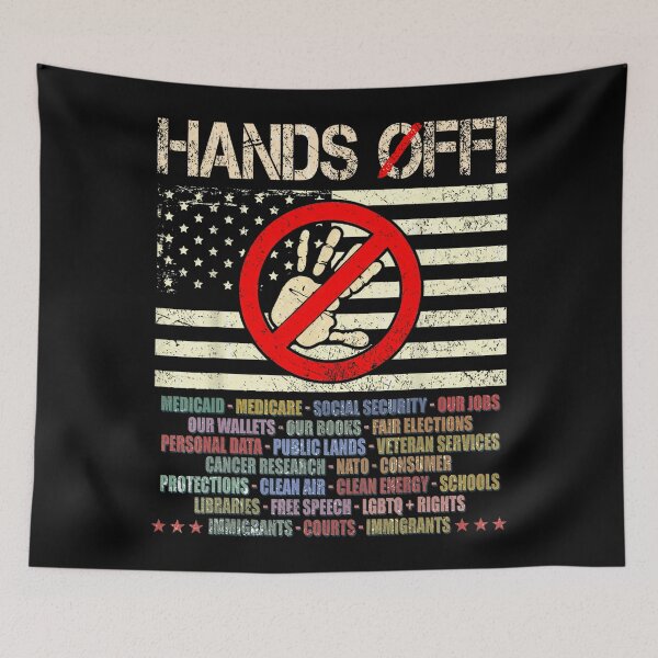 Item preview, Hands Off Protest Saturday April 5 Men Women designed and sold by lidanmasi.