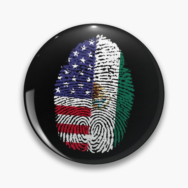 Item preview, United States of America and Mexico Finger Fingerprint Flag  designed and sold by TheTimer.