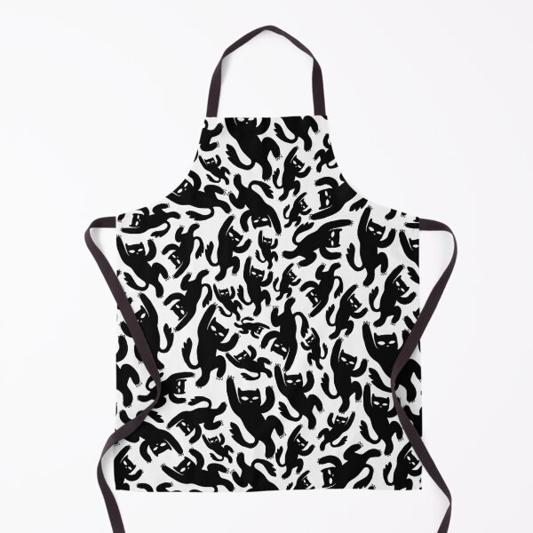 Item preview, Black Cats - Cat Pattern - Black and White - Hand Drawn designed and sold by DreamersPlan.