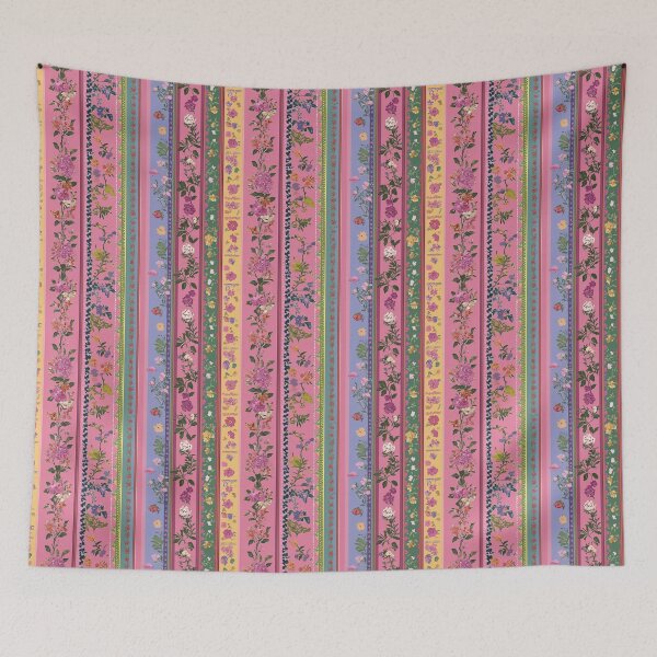 Item preview, Pink Bohemian Floral Stripes designed and sold by DreamersPlan.