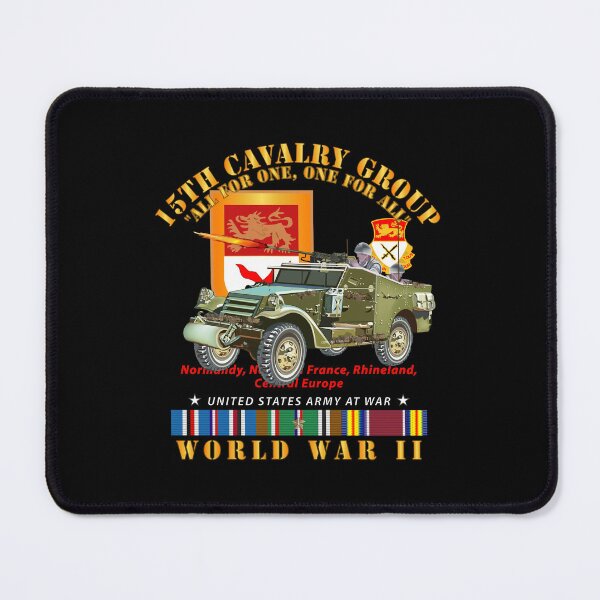 Item preview, Army - 15th Cavalry Group - One for All - w Armored Scout Car w SSI WWII EU SVC designed and sold by Military Insignia Products.