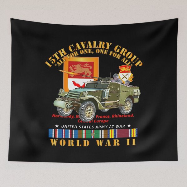 Item preview, Army - 15th Cavalry Group - One for All - w Armored Scout Car w SSI WWII  EU SVC designed and sold by Military Insignia Products.