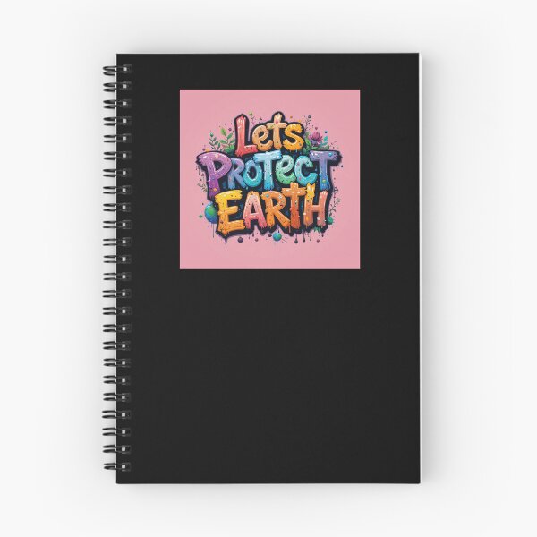 Item preview, graffiti-style lettering spells out "Let's Protect Earth" designed and sold by InezPhotography.