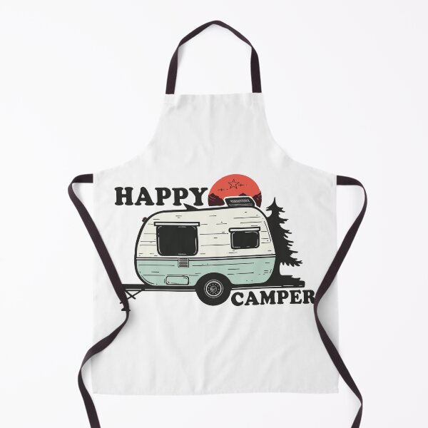 Item preview, Happy Camper - Retro - Camping Sticker - Camping Shirt designed and sold by DreamersPlan.