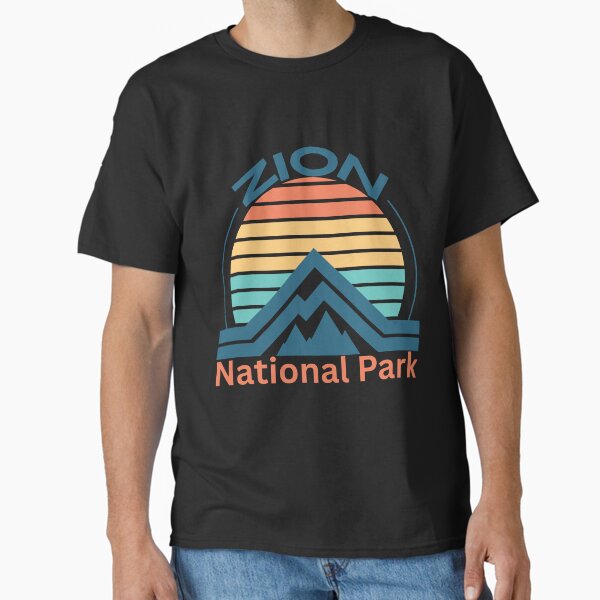 Vista previa del artículo con la obra «Pegatina clásica para camiseta del parque estatal nacional Zion», diseñado y vendido por ThinkNatural.