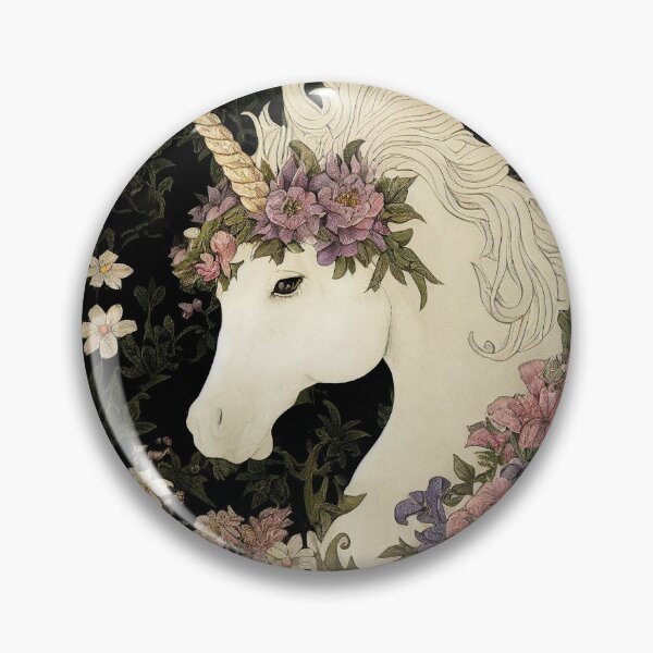 Item preview, Vintage Unicorn - Floral Unicorn Print - Art Poster designed and sold by DreamersPlan.