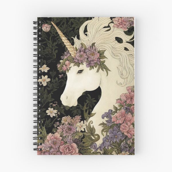 Item preview, Vintage Unicorn - Floral Unicorn Print - Art Poster designed and sold by DreamersPlan.