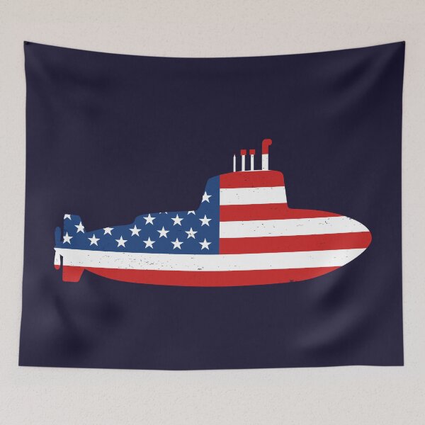 Item preview, Submarine American Flag designed and sold by teesaurus.