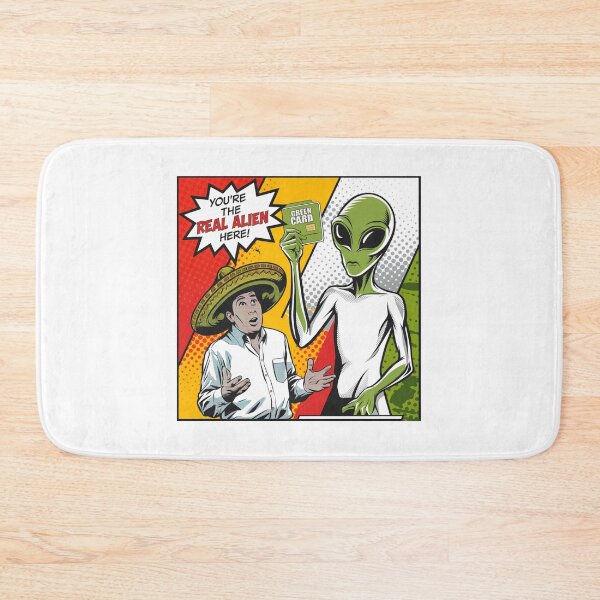Item preview,  Aliens crossed the border, illegal alien, Mars, UFO, funnyfits70, Humor, Funny, retro, vintages, funny quotes, animal humor, designed and sold by FunnyFits70.