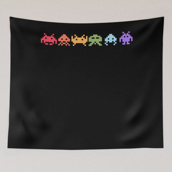 Item preview, Space Invaders Pixel Art Rainbow Aliens designed and sold by VSStore.
