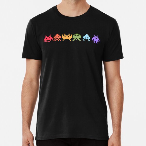 Item preview, Space Invaders Pixel Art Rainbow Aliens designed and sold by VSStore.