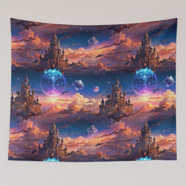Item preview, Magical Castle in a Fantastical Sky With Stars designed and sold by CoolPixels.