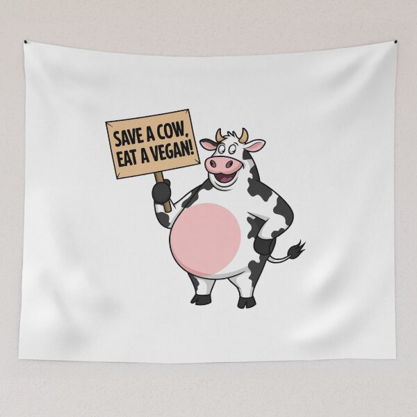 Item preview, Save a cow, PETA, Vegan, Steak, funnyfits70, Humor, Funny, retro, vintages, funny quotes, animal humor, designed and sold by FunnyFits70.