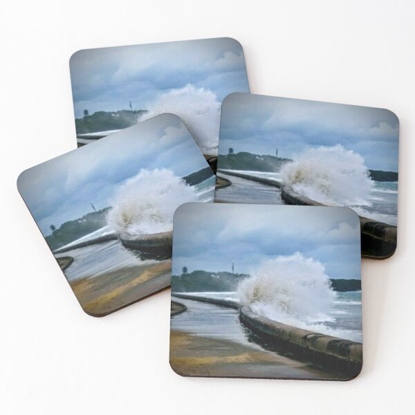 Item preview, Wild stormy weather big ocean wave photograph  designed and sold by MindfulArtSandy.