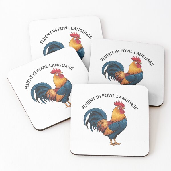 Item preview, Fluent in Fowl language, Foul, Rooster, Chicken, Farm, funnyfits70, Humor, Funny, retro, vintages, funny quotes, animal humor, designed and sold by FunnyFits70.
