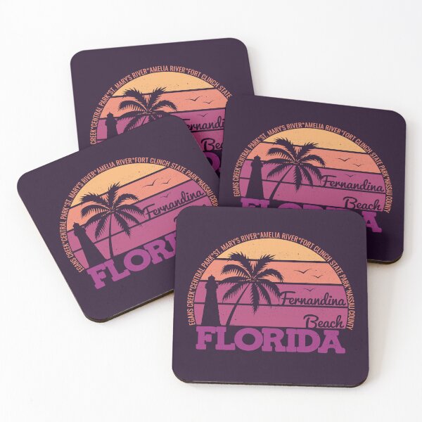 Item preview, Fernandina Beach Florida Retro Sunset Local Pride Logo designed and sold by CRHPOD20.
