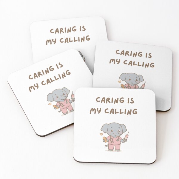 Item preview, Caring Is My Calling – Cute Elephant Nurse Design designed and sold by KatelynMitalski.