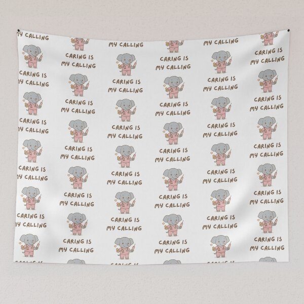Item preview, Caring Is My Calling – Cute Elephant Nurse Design designed and sold by KatelynMitalski.