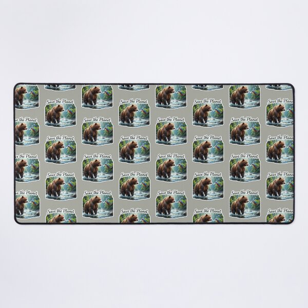 Item preview, bear stands in a flowing river designed and sold by InezPhotography.