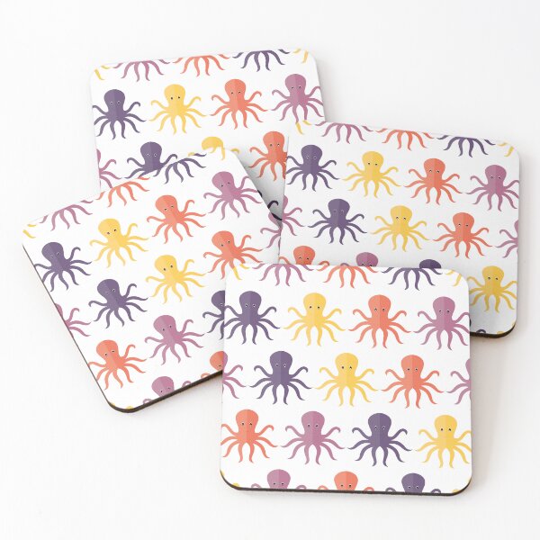 Item preview, Colourful octopuses on white designed and sold by reneesillus.