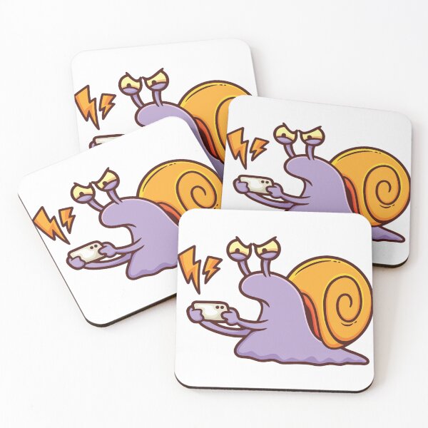 Item preview, angry snail holding a phone designed and sold by esycrazy.