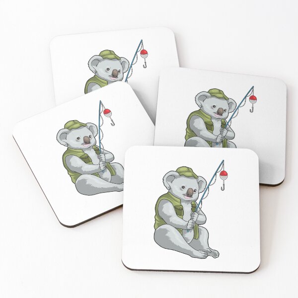 Artikelvorschau, Koala Angler Angel Angeln entworfen und verkauft von Snabdesign84.