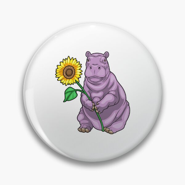 Item preview, Hippo Sunflower Flower designed and sold by Snabdesign84.