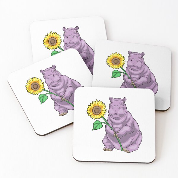 Item preview, Hippo Sunflower Flower designed and sold by Snabdesign84.