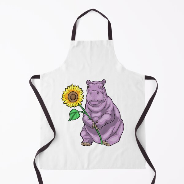 Item preview, Hippo Sunflower Flower designed and sold by Snabdesign84.