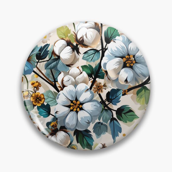 Item preview, Delicate Cotton Bloom Pattern designed and sold by ArtDzignsZA.