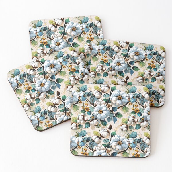 Item preview, Delicate Cotton Bloom Pattern designed and sold by ArtDzignsZA.
