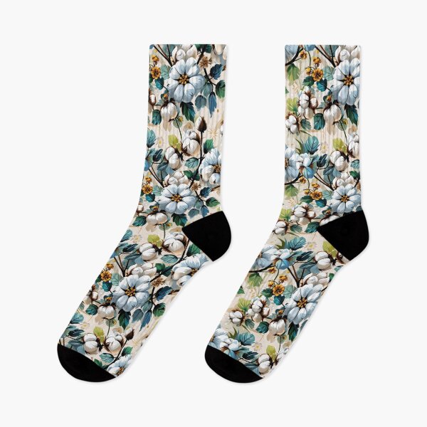 Item preview, Delicate Cotton Bloom Pattern designed and sold by ArtDzignsZA.
