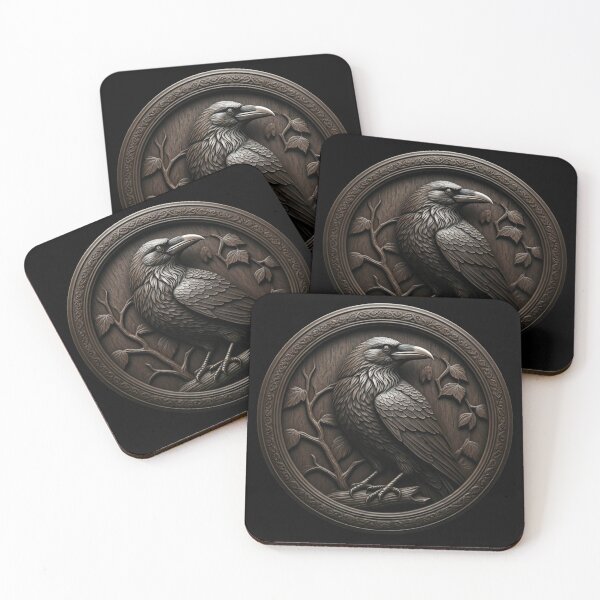 Item preview, Crest of crow and leaves designed and sold by Attic-Junk.