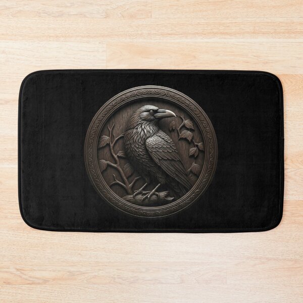 Item preview, Crest of crow and leaves designed and sold by Attic-Junk.