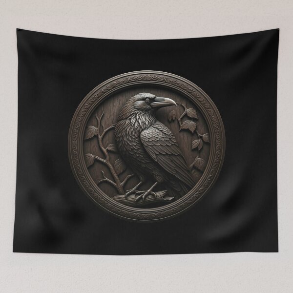 Item preview, Crest of crow and leaves designed and sold by Attic-Junk.