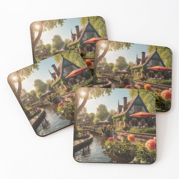 Item preview, Sunlit Flowers and Enchantment: A Dutch Restaurant’s Charm designed and sold by BlareBlare.