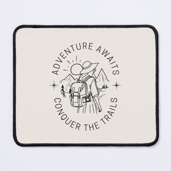 Item preview, Adventure Awaits, Conquer the Trails Aesthetic Line Art designed and sold by ureggie.