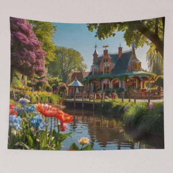 Item preview, A Blossom-Filled Wonderland: Dining by the Canal designed and sold by BlareBlare.