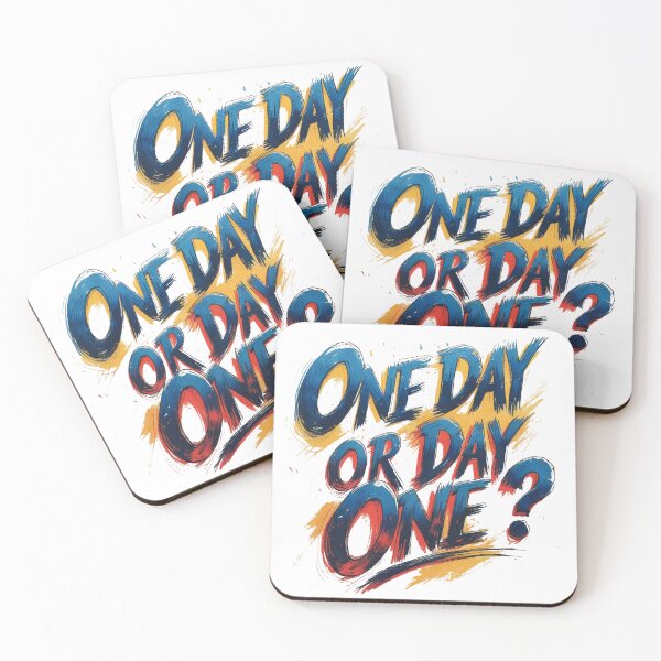 Item preview, One Day or Day One – Motivational Typography designed and sold by Moss and Moon Studio.